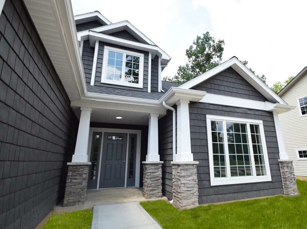 Exterior of a gray house